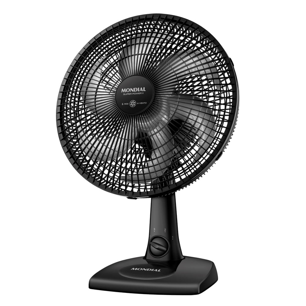 Ventilador de Mesa Mondial 30cm Super Power II Preto NVSP-30-B2 - 127 Volts